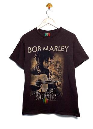 Вінтажна футболка bob marley мерч боб марлі вінтаж реггі raggae ska ска растафарі хіппі m1 фото
