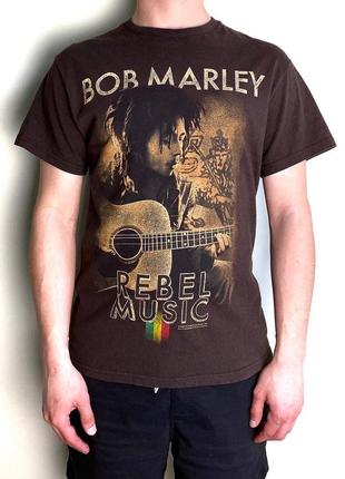 Вінтажна футболка bob marley мерч боб марлі вінтаж реггі raggae ska ска растафарі хіппі m3 фото