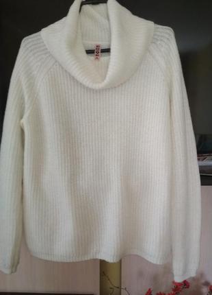 Шикарный белоснежный свитер оверсайз, р. 10-142 фото