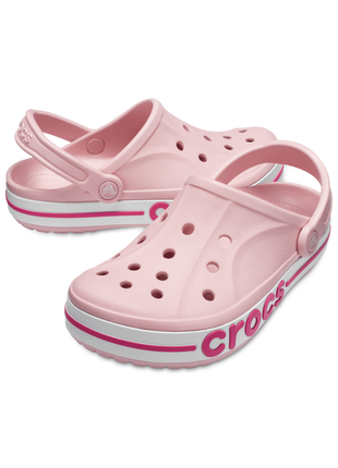Кроксы женские crocs bayaband clog petal pink / candy pink
