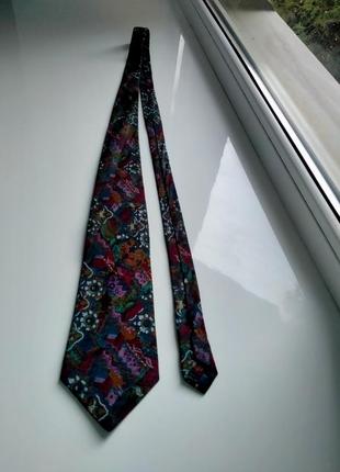 Шелковый галстук с узором3 фото
