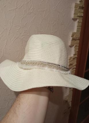 Шляпа белая летняя2 фото