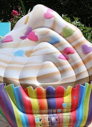 Матрац-пліт надувний кекс cupcake 142х135 см4 фото