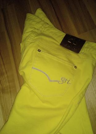 Літні штани лимонного кольору3 фото
