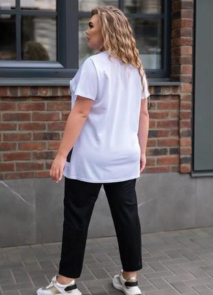 Костюм літній жіночий з футболки та штанів3 фото