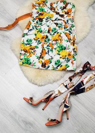 Сукня міні з квітковим принтом.10 фото