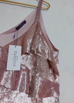 Батал брендовая шикарная блуза совместной коллаборации "violeta by mango"2 фото