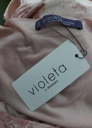 Батал брендовая шикарная блуза совместной коллаборации "violeta by mango"10 фото