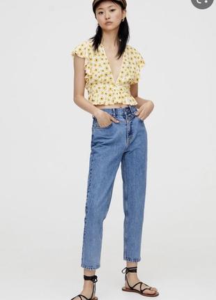 Лёгкий топ в подсолнухи из 100% вискозы от pull&bear5 фото