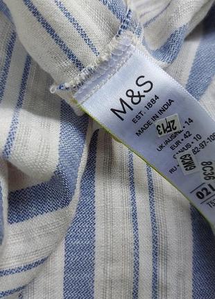 Красивенная блуза с обьемными пуговками на спинке лен, хлопок, крапива  marks & spencer8 фото