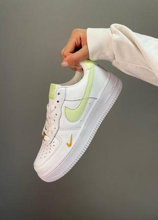 Nike force essential white green, кроссовки найк белые4 фото