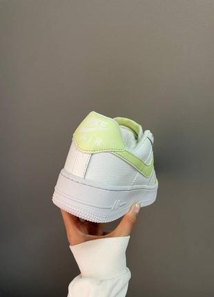 Nike force essential white green, кроссовки найк белые6 фото