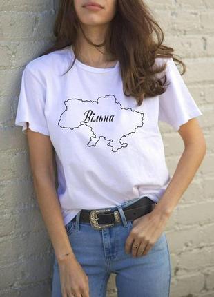 Женская футболка "вільна" из вискозы норма и полубатал