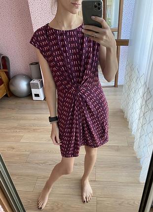 Легка сукня zara з красивым принтом пташки
