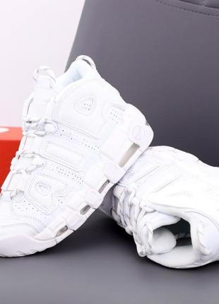 Білі кросівки nike air max uptempo. усі розміри