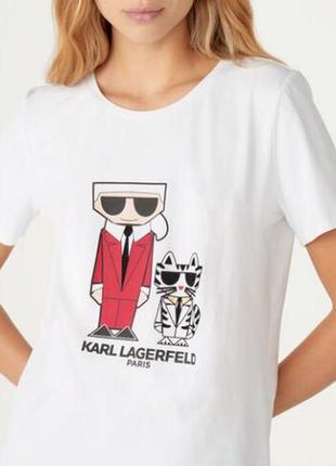 Белая футболка karl lagerfeld оригинал xs, m, l.