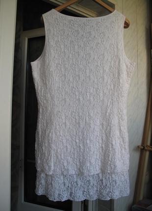 Чудесное белое кружевное платье с оборками от бренда vetono3 фото