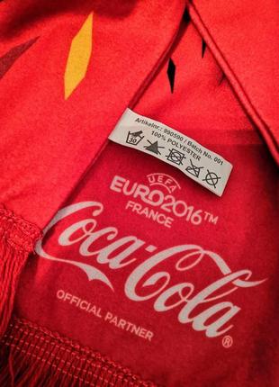 Шарф футбольний uefa euro 2016 deutschland france coca-cola не ношений5 фото