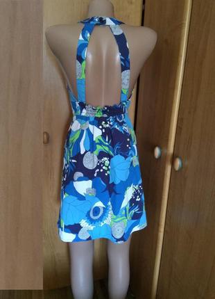 Платье сарафан цветочный принт с открытой спинкой topshop р.uk 10 или 46 m3 фото