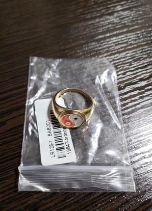 Перстень кольцо інь-янь біжутерія під золото)1 фото