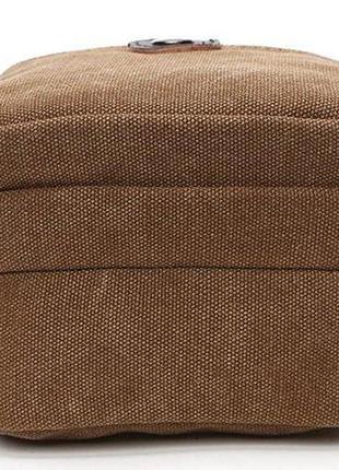 Барсетка текстильная vintage 20163 коричневая4 фото