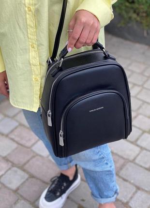 Стильный рюкзак женский городской вместительный стеганый силиконовый сумка рюкзак4 фото