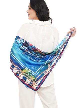 Дизайнерский шелковый платок - круизная коллекция "портофино"