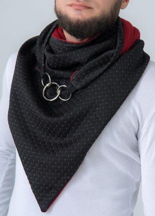 Шарф-бактус "эдинбург", шарф-снуд, большой мужской шарф, теплый мужской шарф, подарок мужчине