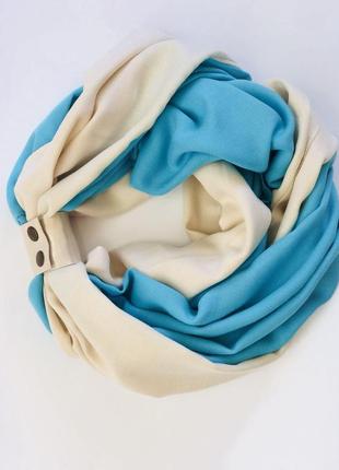 Кашемировый шарф "милан ", шарф снуд, шарф бактус, зимний женский шарф, большой женский шарф3 фото