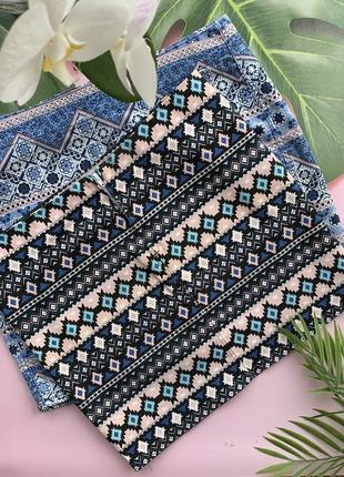 🍬чорно-рожева міні спідниця з візерунком/ міні спідниця з різнокольоровим орнаментом/коротка спідниця🍬