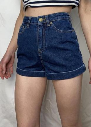 Джинсовые шорты шортики с высокой посадкой mango jeans