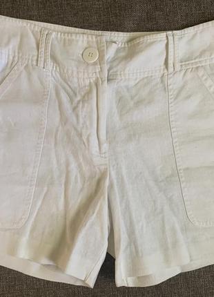Белые шорты лён dorothy perkins