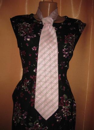 Краватка галстук класичний  ніжно рожевий колір  км1073