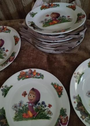 Новый супер красивый набор тарелок детские