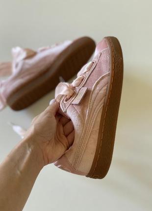 Оригінальні велюрові кеди puma velvet basket heart trainers, розмір 365 фото