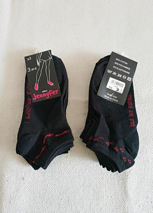 Женские короткие лёгкие  носки комплект 3шт.  jennyfer франция оригинал