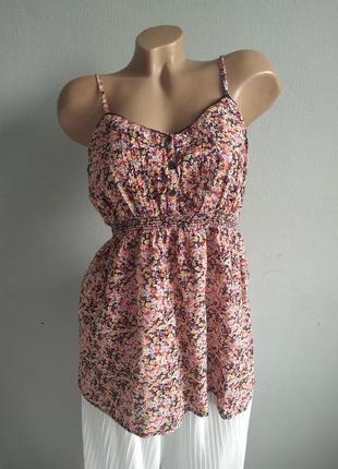 Sale! топ, майка 100% хлопок, цветочный принт*.