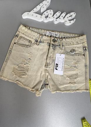 Джинсовые шорты высокая посадка