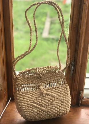 Сумка плетения, сумка из соломи, пляжная