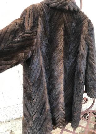 Натуральная норковая шуба большого размера греция john furs р.58/602 фото