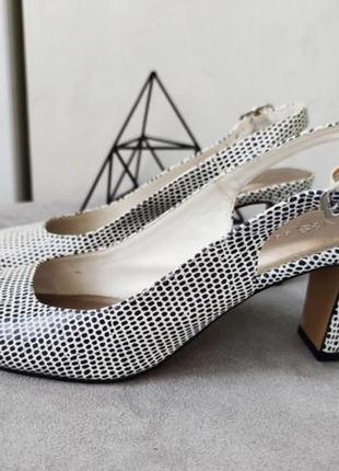 Marks & spencer туфлі-човники з квадратним носком і ремінцем на п'яті2 фото