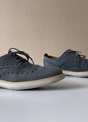 Clarks flexton wing шкіряні туфлі мокасини р. 43 оригінал