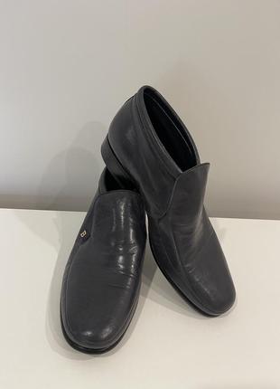 Кожаные туфли лоферы мокасины  бренд bally италия винтаж