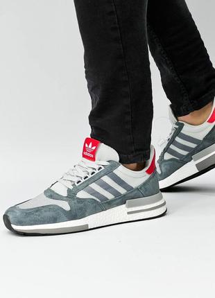 Замшеві, шикарні кросівки / замшевые кроссовки adidas zx 500 rm5 фото