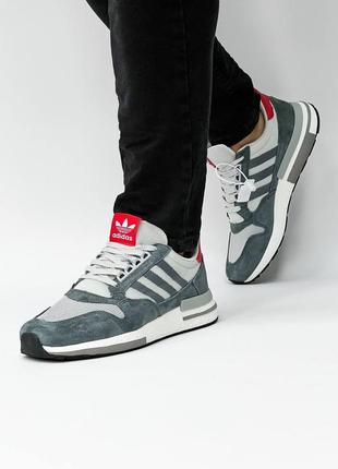 Замшеві, шикарні кросівки / замшевые кроссовки adidas zx 500 rm6 фото