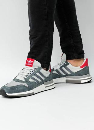 Замшеві, шикарні кросівки / замшевые кроссовки adidas zx 500 rm9 фото