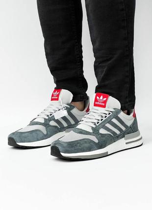 Замшеві, шикарні кросівки / замшевые кроссовки adidas zx 500 rm2 фото