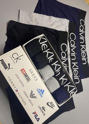 Мужские трусы-боксеры 5 шт calvin klein в упаковке.