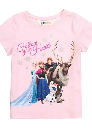 Футболки для дівчат 1-2 роки frozen фірми h&m швеція