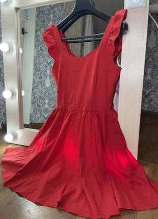 Сукня сарафан червоний 4